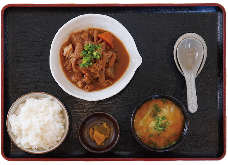 豚もつ煮定食